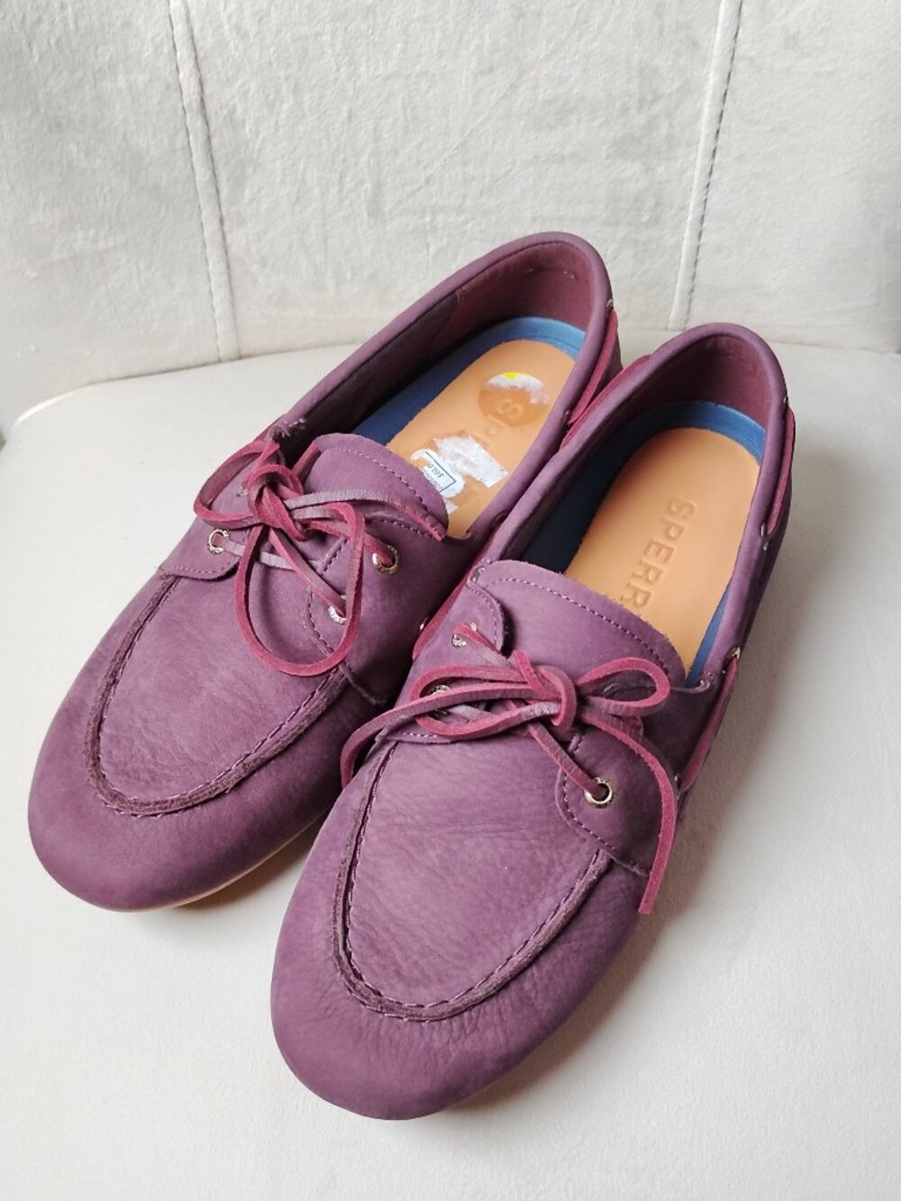 NWOT Sperry Suede Slim Boat Shoes- Warm Plum